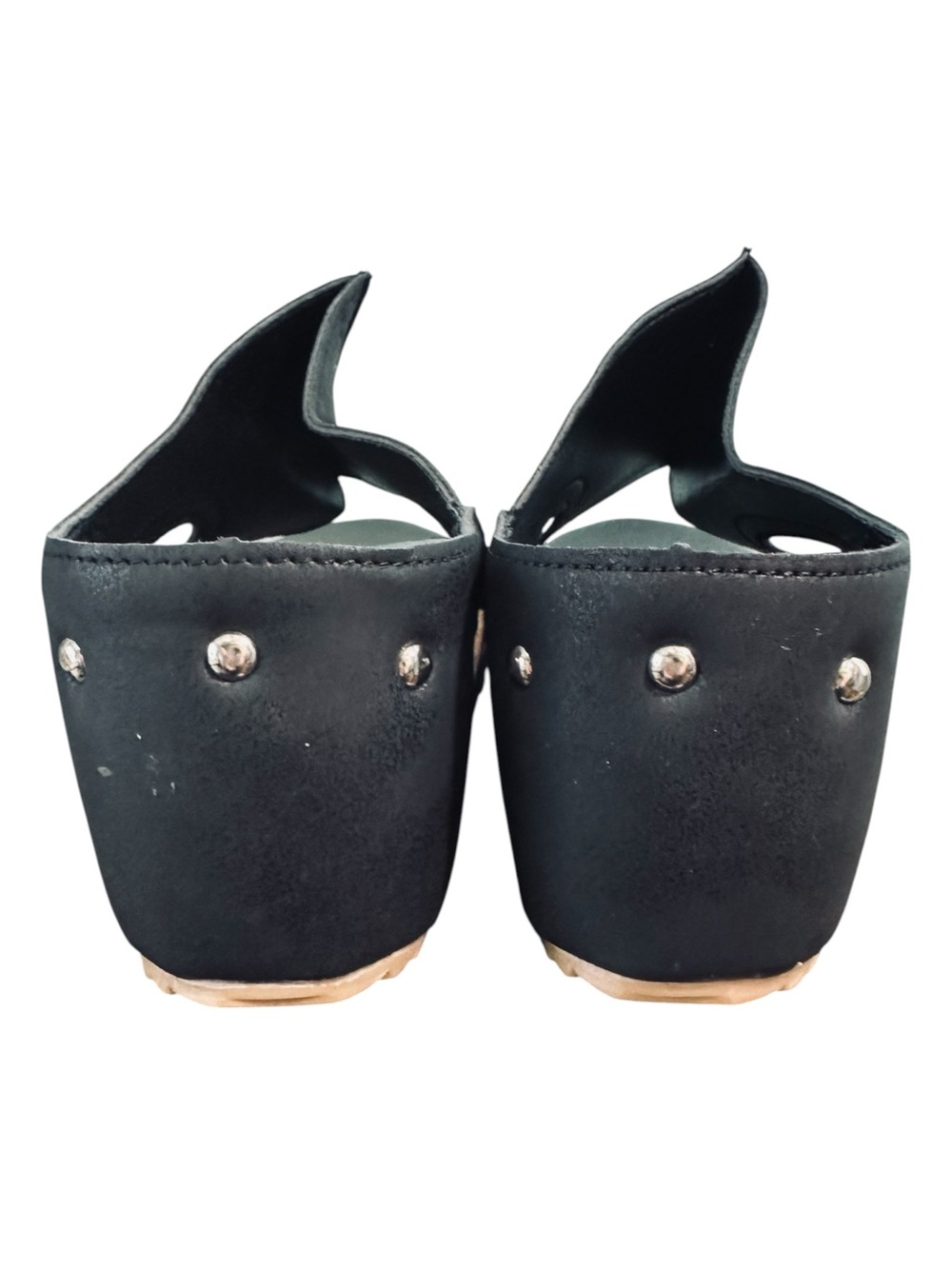 Black Cork Wedge Sandals - Women - Picture 6 of 7